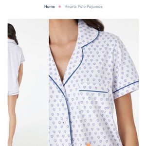 Roller Rabbit Lavender Hearts Polo Pajamas XS